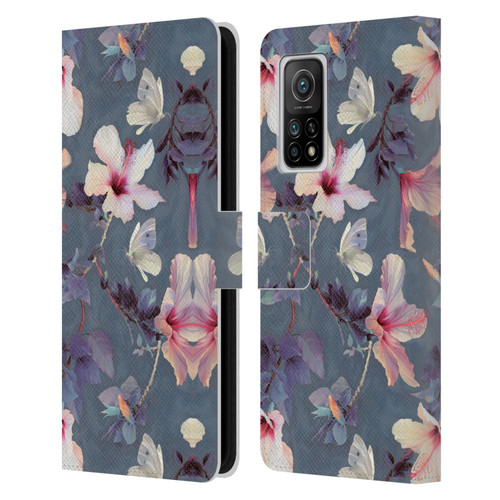 Micklyn Le Feuvre Florals Butterflies and Hibiscus Leather Book Wallet Case Cover For Xiaomi Mi 10T 5G