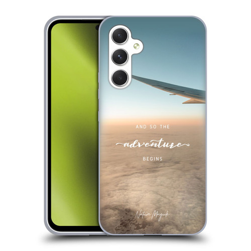 Nature Magick So The Adventure Begins Quote Airplane Soft Gel Case for Samsung Galaxy A54 5G