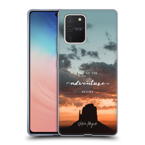 Nature Magick So The Adventure Begins Quote Desert Soft Gel Case for Samsung Galaxy S10 Lite