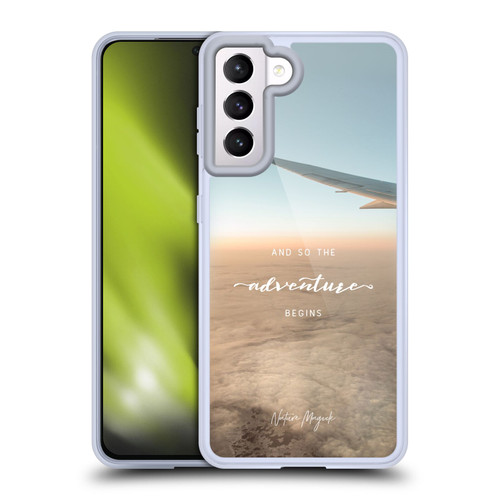 Nature Magick So The Adventure Begins Quote Airplane Soft Gel Case for Samsung Galaxy S21 5G