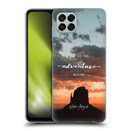 Nature Magick So The Adventure Begins Quote Desert Soft Gel Case for Samsung Galaxy M33 (2022)