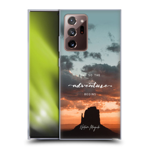 Nature Magick So The Adventure Begins Quote Desert Soft Gel Case for Samsung Galaxy Note20 Ultra / 5G