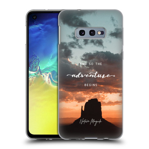 Nature Magick So The Adventure Begins Quote Desert Soft Gel Case for Samsung Galaxy S10e