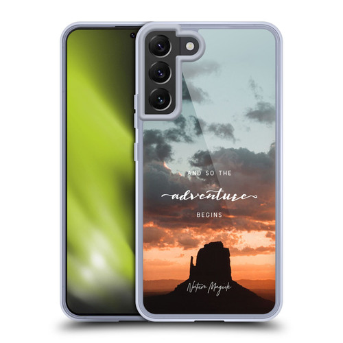 Nature Magick So The Adventure Begins Quote Desert Soft Gel Case for Samsung Galaxy S22+ 5G