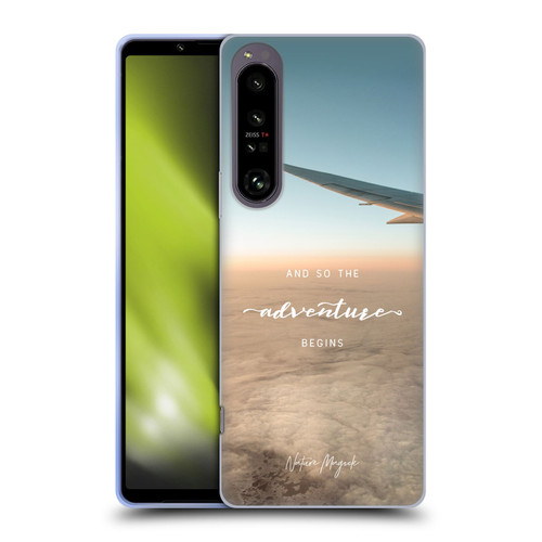 Nature Magick So The Adventure Begins Quote Airplane Soft Gel Case for Sony Xperia 1 IV