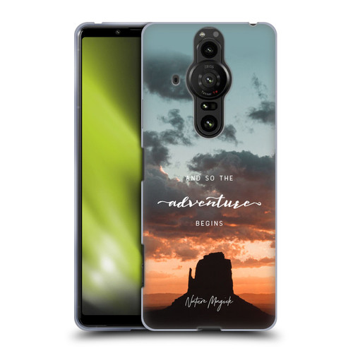 Nature Magick So The Adventure Begins Quote Desert Soft Gel Case for Sony Xperia Pro-I