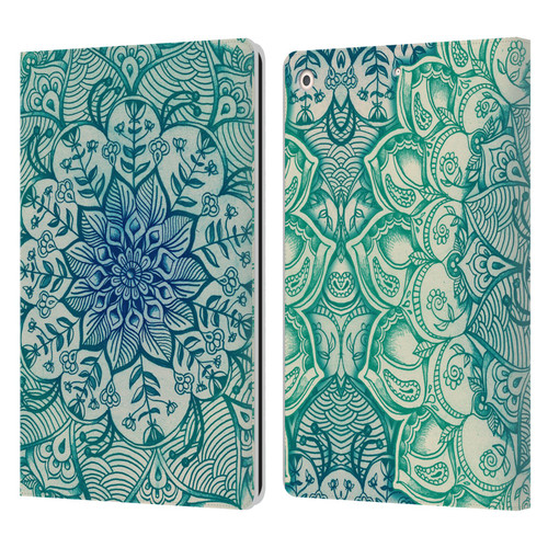 Micklyn Le Feuvre Mandala 3 Emerald Doodle Leather Book Wallet Case Cover For Apple iPad 10.2 2019/2020/2021