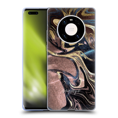 Nature Magick Luxe Gold Marble Metallic Gold Soft Gel Case for Huawei Mate 40 Pro 5G