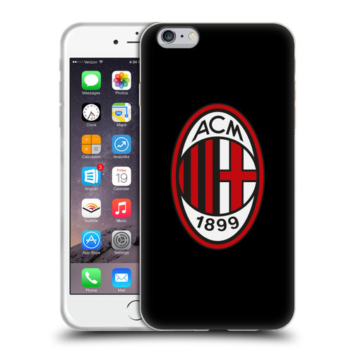 AC Milan Crest Full Colour Black Soft Gel Case for Apple iPhone 6 Plus / iPhone 6s Plus