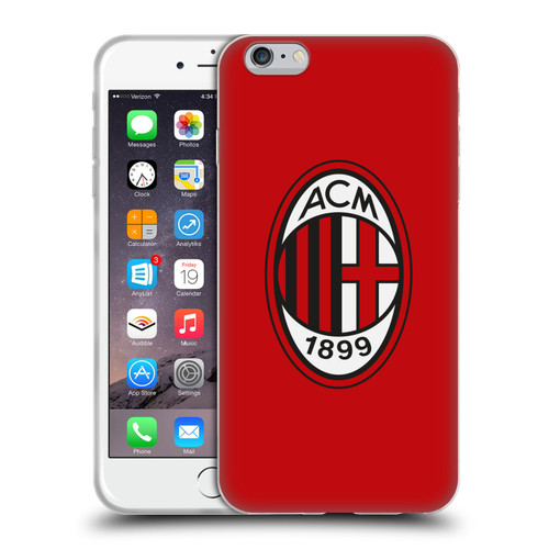 AC Milan Crest Full Colour Red Soft Gel Case for Apple iPhone 6 Plus / iPhone 6s Plus