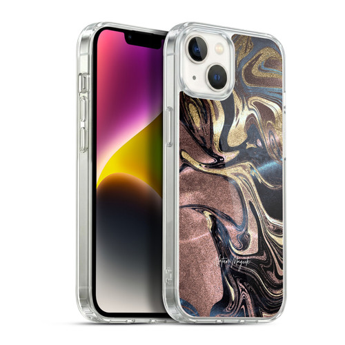 Nature Magick Luxe Gold Marble Metallic Gold Soft Gel Case for Apple iPhone 14 Plus & MagSafe
