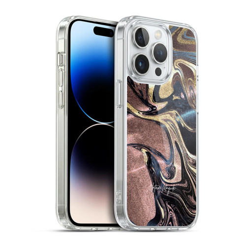 Nature Magick Luxe Gold Marble Metallic Gold Soft Gel Case for Apple iPhone 14 Pro & MagSafe