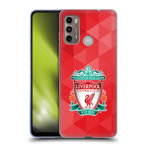 Liverpool Football Club Crest 1 Red Geometric 1 Soft Gel Case for Motorola Moto G60 / Moto G40 Fusion