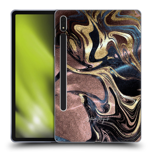 Nature Magick Luxe Gold Marble Metallic Gold Soft Gel Case for Samsung Galaxy Tab S8