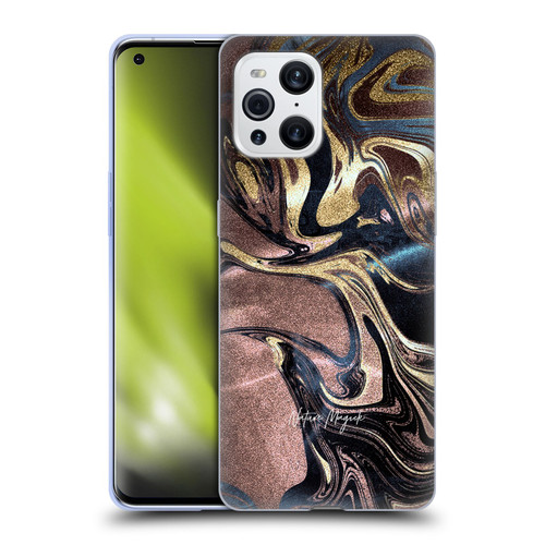 Nature Magick Luxe Gold Marble Metallic Gold Soft Gel Case for OPPO Find X3 / Pro