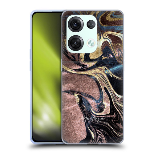 Nature Magick Luxe Gold Marble Metallic Gold Soft Gel Case for OPPO Reno8 Pro