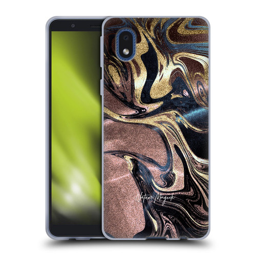 Nature Magick Luxe Gold Marble Metallic Gold Soft Gel Case for Samsung Galaxy A01 Core (2020)