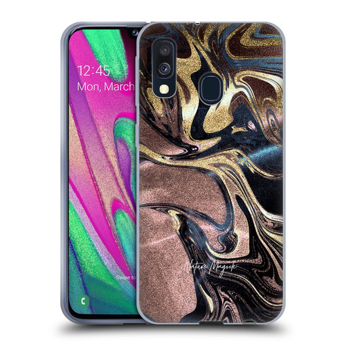 Nature Magick Luxe Gold Marble Metallic Gold Soft Gel Case for Samsung Galaxy A40 (2019)