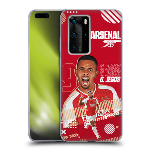 Arsenal FC 2023/24 First Team Gabriel Jesus Soft Gel Case for Huawei P40 Pro / P40 Pro Plus 5G