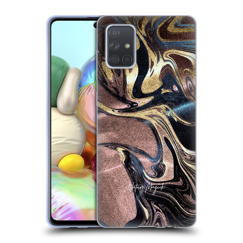 Nature Magick Luxe Gold Marble Metallic Gold Soft Gel Case for Samsung Galaxy A71 (2019)