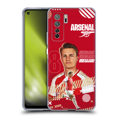 Arsenal FC 2023/24 First Team Martin Ødegaard Soft Gel Case for Huawei Nova 7 SE/P40 Lite 5G