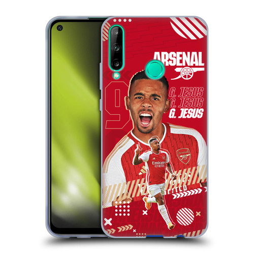 Arsenal FC 2023/24 First Team Gabriel Jesus Soft Gel Case for Huawei P40 lite E