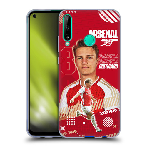 Arsenal FC 2023/24 First Team Martin Ødegaard Soft Gel Case for Huawei P40 lite E