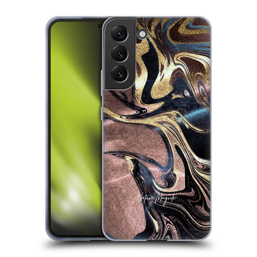 Nature Magick Luxe Gold Marble Metallic Gold Soft Gel Case for Samsung Galaxy S22+ 5G