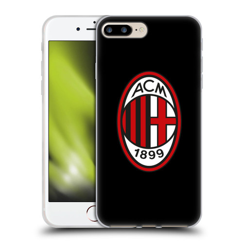 AC Milan Crest Full Colour Black Soft Gel Case for Apple iPhone 7 Plus / iPhone 8 Plus & MagSafe