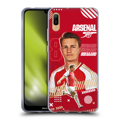 Arsenal FC 2023/24 First Team Martin Ødegaard Soft Gel Case for Huawei Y6 Pro (2019)