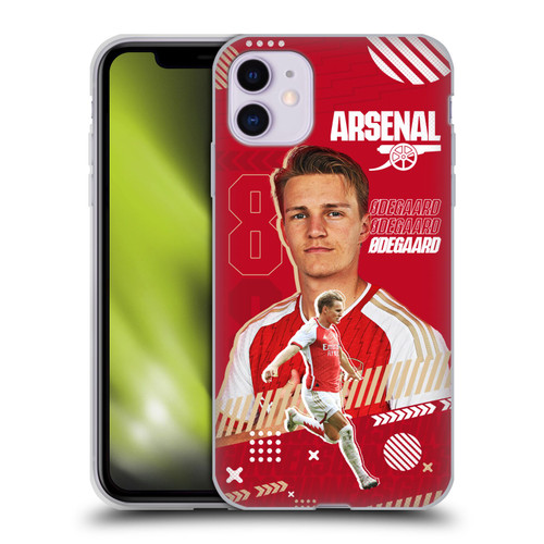 Arsenal FC 2023/24 First Team Martin Ødegaard Soft Gel Case for Apple iPhone 11