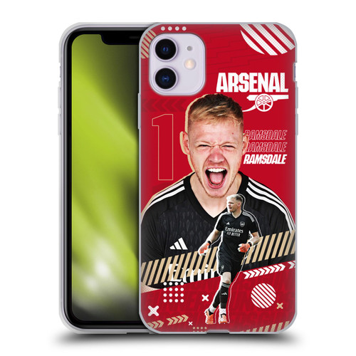 Arsenal FC 2023/24 First Team Aaron Ramsdale Soft Gel Case for Apple iPhone 11