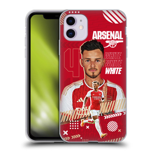 Arsenal FC 2023/24 First Team Ben White Soft Gel Case for Apple iPhone 11