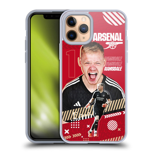 Arsenal FC 2023/24 First Team Aaron Ramsdale Soft Gel Case for Apple iPhone 11 Pro