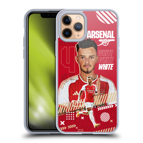 Arsenal FC 2023/24 First Team Ben White Soft Gel Case for Apple iPhone 11 Pro