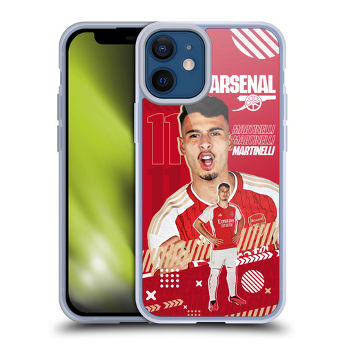 Arsenal FC 2023/24 First Team Gabriel Soft Gel Case for Apple iPhone 12 Mini