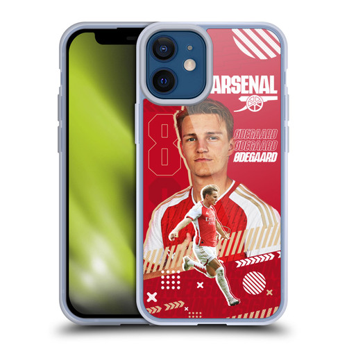 Arsenal FC 2023/24 First Team Martin Ødegaard Soft Gel Case for Apple iPhone 12 Mini
