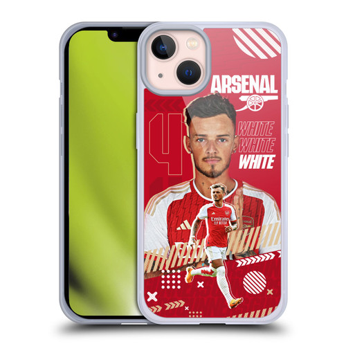 Arsenal FC 2023/24 First Team Ben White Soft Gel Case for Apple iPhone 13