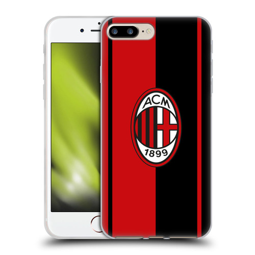 AC Milan Crest Red And Black Soft Gel Case for Apple iPhone 7 Plus / iPhone 8 Plus & MagSafe