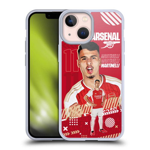 Arsenal FC 2023/24 First Team Gabriel Soft Gel Case for Apple iPhone 13 Mini