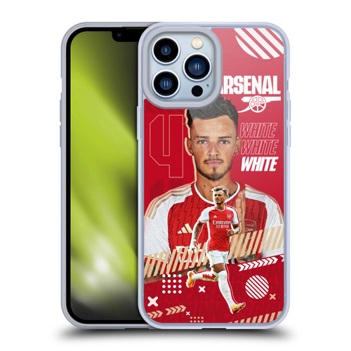 Arsenal FC 2023/24 First Team Ben White Soft Gel Case for Apple iPhone 13 Pro Max