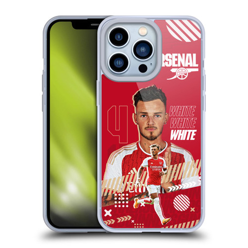 Arsenal FC 2023/24 First Team Ben White Soft Gel Case for Apple iPhone 13 Pro