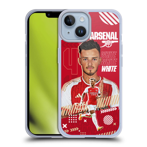 Arsenal FC 2023/24 First Team Ben White Soft Gel Case for Apple iPhone 14