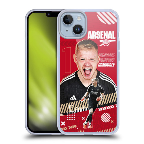 Arsenal FC 2023/24 First Team Aaron Ramsdale Soft Gel Case for Apple iPhone 14 Plus