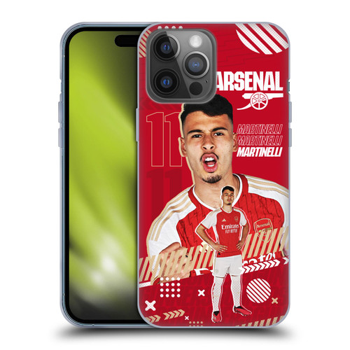 Arsenal FC 2023/24 First Team Gabriel Soft Gel Case for Apple iPhone 14 Pro Max