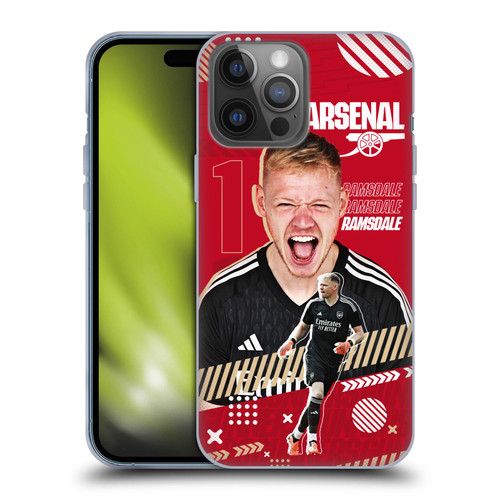 Arsenal FC 2023/24 First Team Aaron Ramsdale Soft Gel Case for Apple iPhone 14 Pro Max
