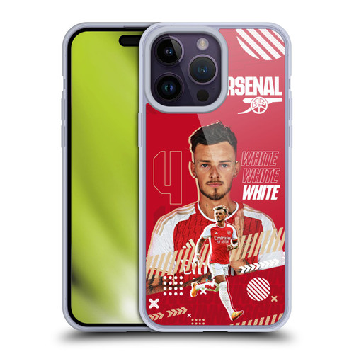 Arsenal FC 2023/24 First Team Ben White Soft Gel Case for Apple iPhone 14 Pro Max