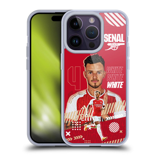 Arsenal FC 2023/24 First Team Ben White Soft Gel Case for Apple iPhone 14 Pro