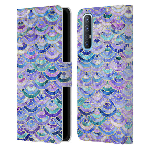 Micklyn Le Feuvre Marble Patterns Mosaic In Amethyst And Lapis Lazuli Leather Book Wallet Case Cover For OPPO Find X2 Neo 5G