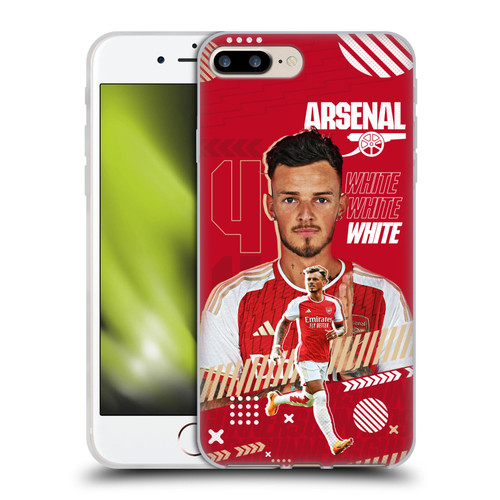 Arsenal FC 2023/24 First Team Ben White Soft Gel Case for Apple iPhone 7 Plus / iPhone 8 Plus